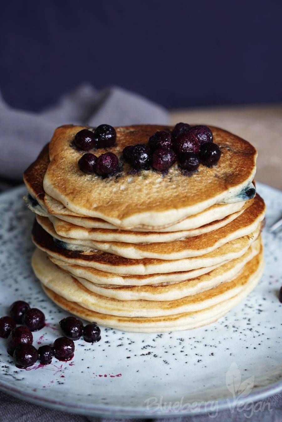 Tasty Blueberry Buttermilk Pancakes | Blueberry Vegan