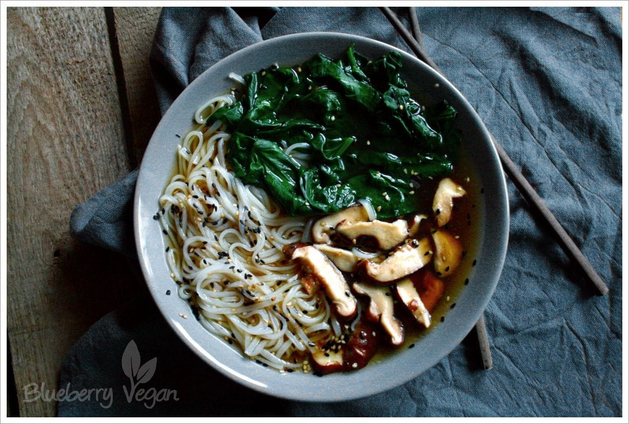 Chinesische Nudelsuppe | Blueberry Vegan